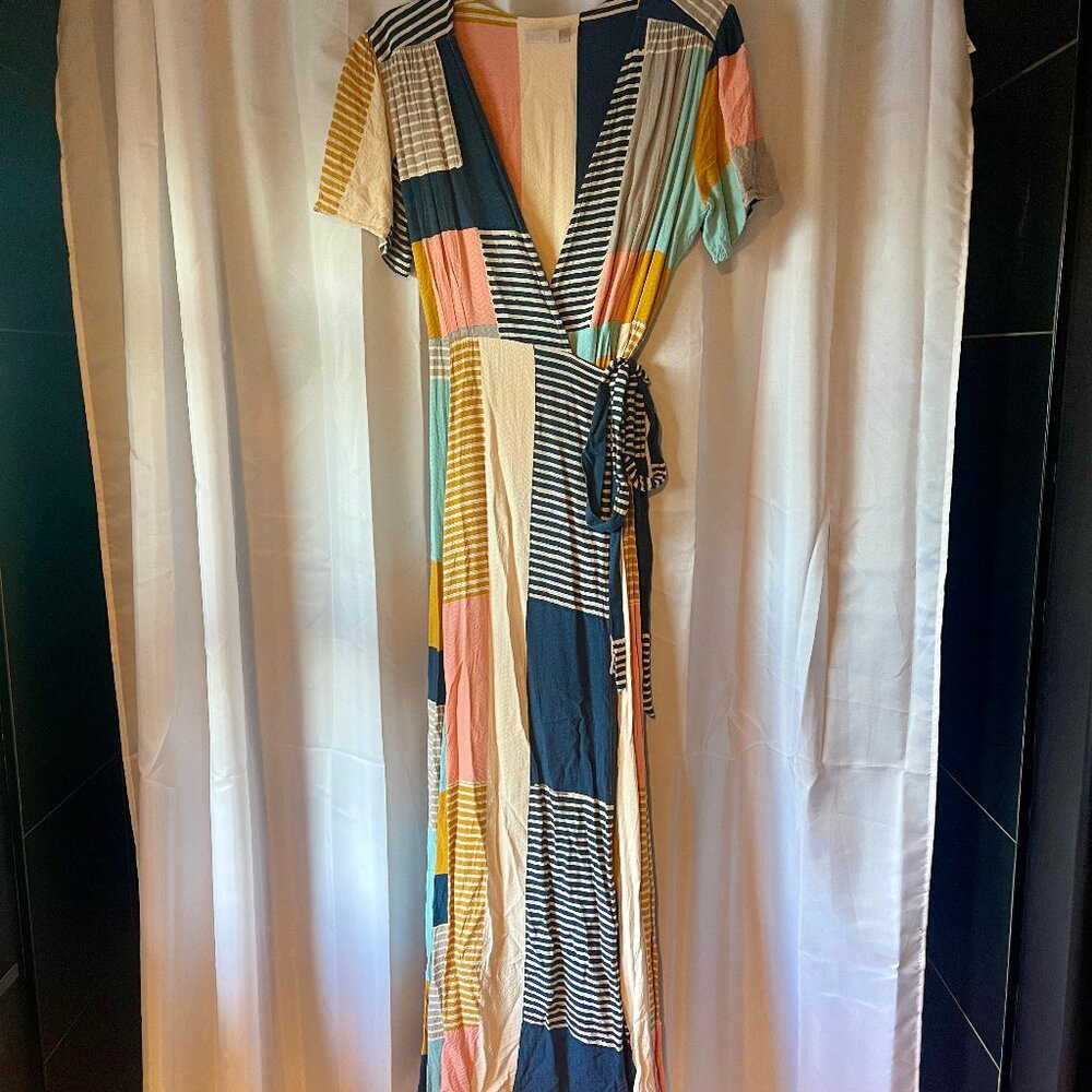 Anthropologie Positano Maxi Wrap Dress Large - Picture 3 of 9